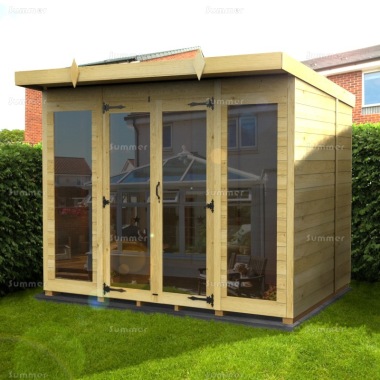 Pressure Treated Pent Summerhouse 128 - Fast Delivery, Many Possible Designs Pressure Treated Pent Summerhouse 128 - Fast Delivery, Many Possible Designs
